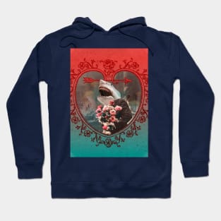 Bruce the Toothy n Timid Shark Suitor Hoodie